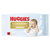 HUGGIES Vlhčené obrúsky extra care sensitive single 48 kusov