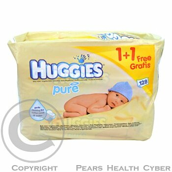 Huggies wipes Pure (2x56) žlté