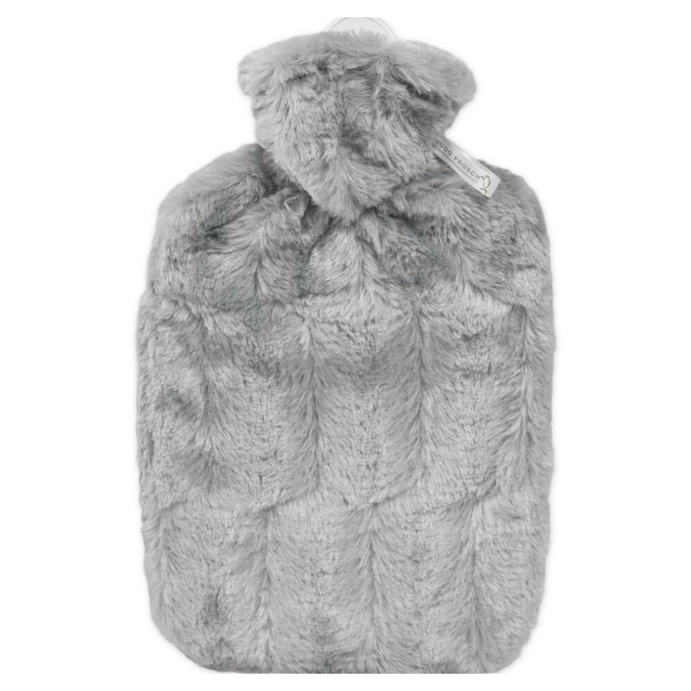 E-shop HUGO FROSCH Classic termofor s obalom z umelej kožušiny s podšívkou šedý 1,8 l