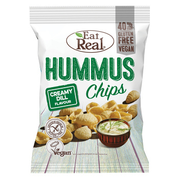 EAT REAL Hummus Chips s krémovým kôprom 45 g BEZ lepku