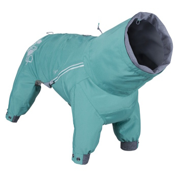 HURTTA Mudventure overal ECO oblečenie pre psov pávia zeleň 1 ks, Veľkosť oblečku: 35M