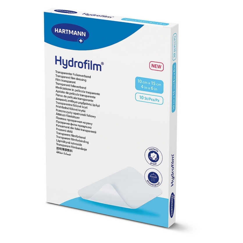 HARTMANN Hydrofilm samolepiaci transparentný obväz 10 x 15cm, 10 ks