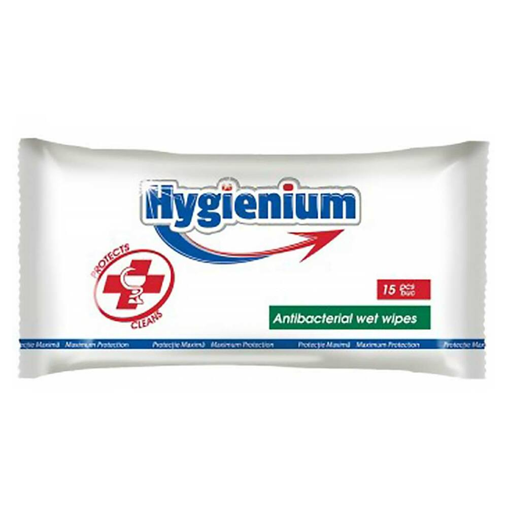 HYGIENIUM Antibakteriálne vlhčené obrúsky 15 ks kúpite na Mojalekaren.sk