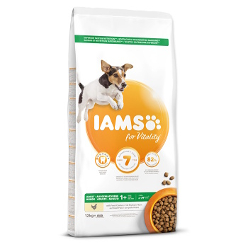 IAMS Dog Adult Small & Medium Chicken granule pre psov 1 kus, Hmotnosť balenia (g): 12 kg (Granule pre psov)
