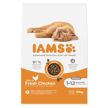 IAMS for Vitality Kitten Chicken granule pre mačiatka 1 kus, Hmotnosť balenia (g): 10 kg (Granule pre mačky)