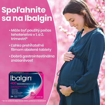 IBALGIN 400 mg 24 tabliet (Lieky na bolesť hlavy) - obrázok 3/4