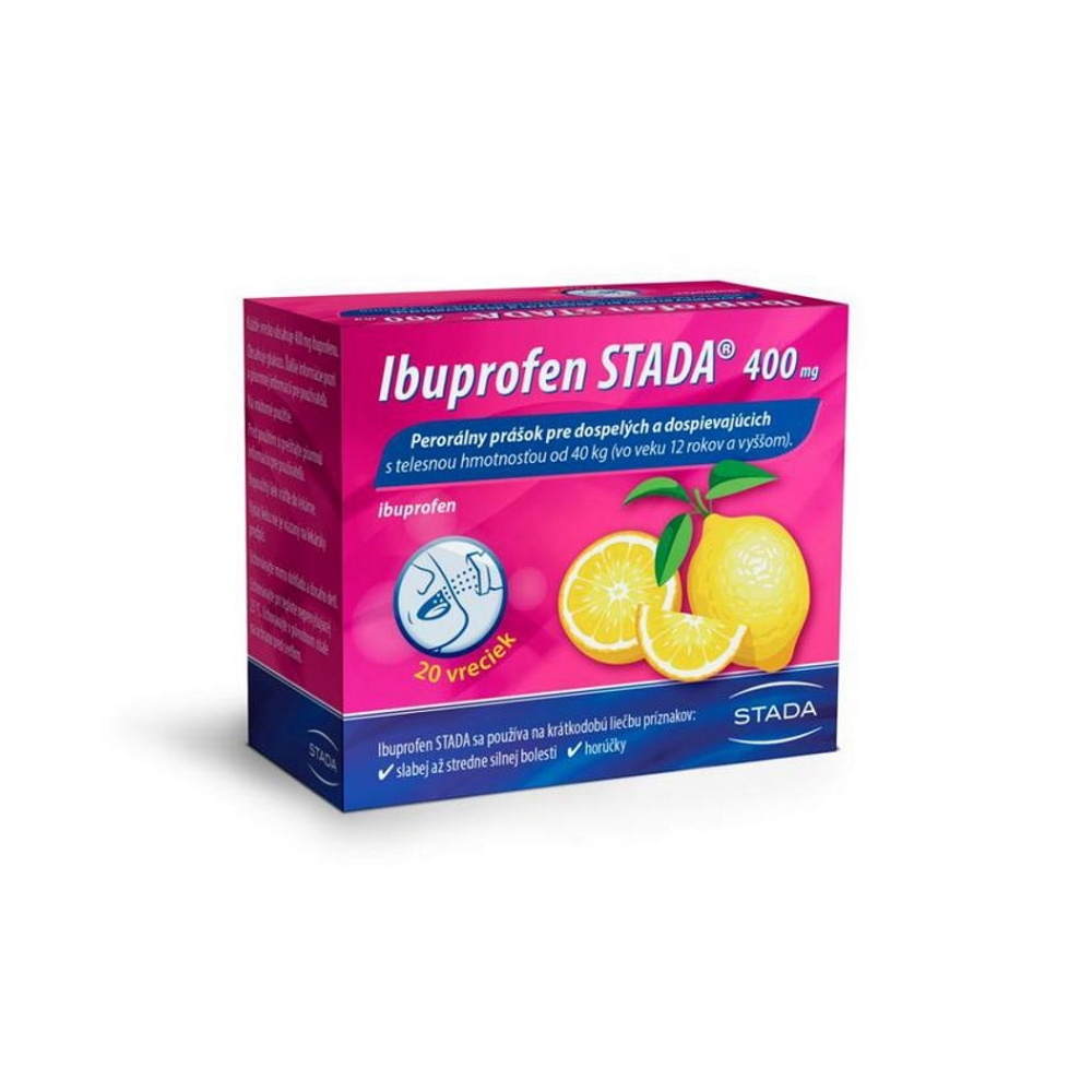 IBUPROFEN Stada 400 mg perorálny prášok 20 ks