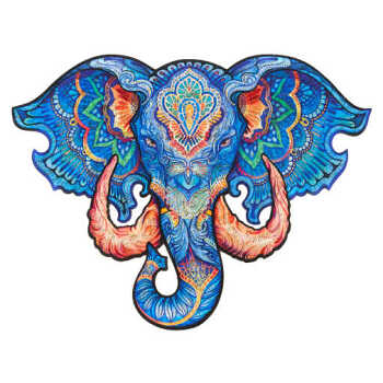 UNIDRAGON Drevené puzzle eternal elephant veľkosť M (Vkladačky, spojovačky a puzzle) - Skladacia