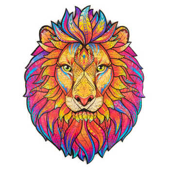 UNIDRAGON Drevené puzzle mysterious lion veľkosť KS (Vkladačky, spojovačky a puzzle) - Skladacia