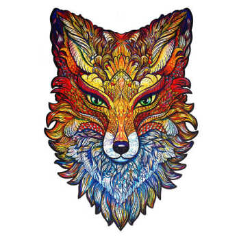 UNIDRAGON Drevené puzzle fiery fox veľkosť M
