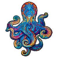 UNIDRAGON Drevené puzzle magnetic octopus veľkosť M