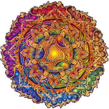 UNIDRAGON Drevené puzzle mandala inexhaustible abundancia veľkosť M (Vkladačky, spojovačky a puzzle) - Skladacia
