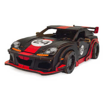 UNIDRAGON Drevené puzzle unimodels comet gts black-red (Vkladačky, spojovačky a puzzle) - Skladacia