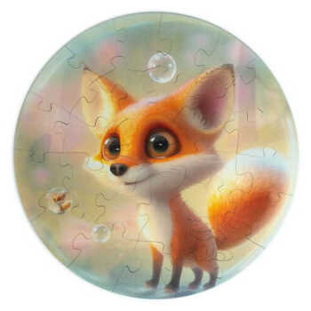 UNIDRAGON Drevené puzzle fox bubblezz (Vkladačky, spojovačky a puzzle) - Skladacia