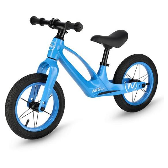 E-shop NILS Fun detské odrážadlo RB901 s 12 pumpovanými kolesami a LED modré