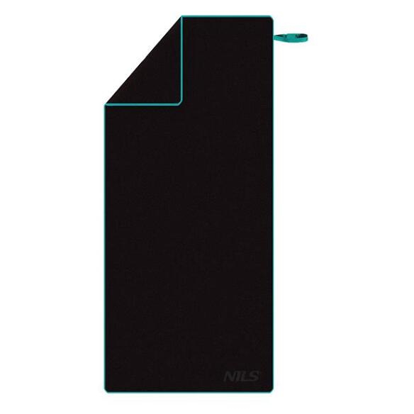 E-shop NILS Uterák z mikrovlákna NCR13 čierny/modrý 200 x 90 cm