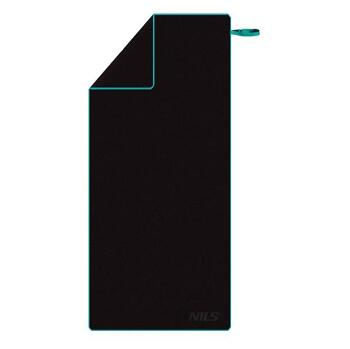 NILS Uterák z mikrovlákna NCR13 čierny/modrý 200 x 90 cm (Rýchloschnúce športové osušky)