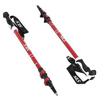 NILS Trekingové palice TK8601 červené (Trekové hole, Nordic walking)
