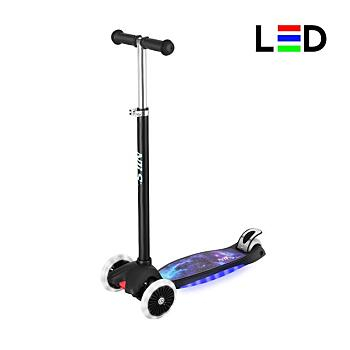 NILS Fun detská trojkolesová kolobežka HLB1310 s led čierna (Pohybové športové prostriedky, kolobežky) - Svietiaci