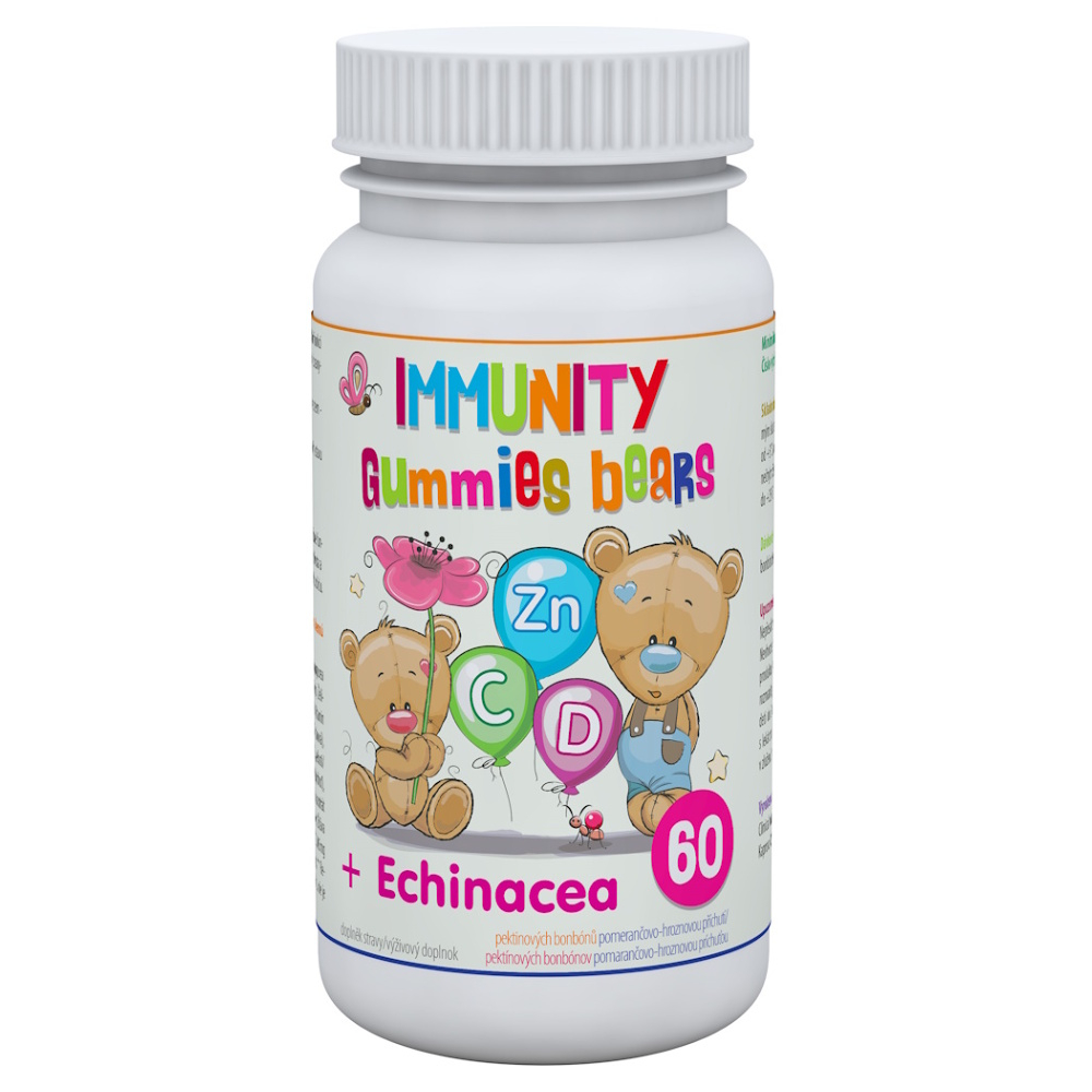 CLINICAL Immunity gummies bears + echinacea 60 pektínových cukríkov kúpite na Mojalekaren.sk