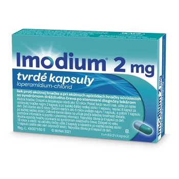 IMODIUM 2 mg 8 tvrdých kapsúl