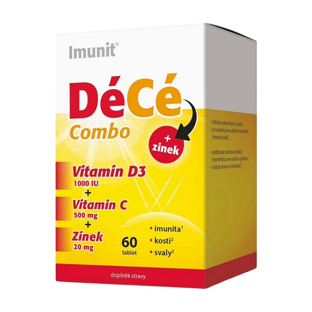 DéCé Combo 1500 Imunit tabliet Vitamín D3 1000 IU + Vitamín C 500 mg 60 tabliet kúpite na Mojalekaren.sk