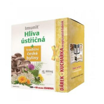 Imunit Hliva ustricová + tradičné byliny 120 + 40 kapsúl + kuchárská kniha