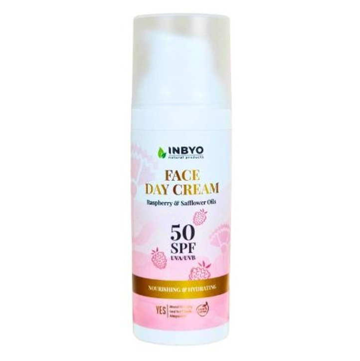INBYO Denný pleťový krém SPF50 s malinovým a požltovým olejom 50 ml