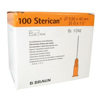 Injekční jehla PH 0.5x40 25g 1 1/2 oranžová Sterican 100ks