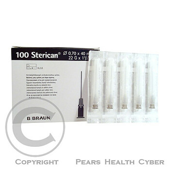 Injekčná ihla PH 0.7 x 40 22 G 1 1/2 čierna Sterican 100 kusov