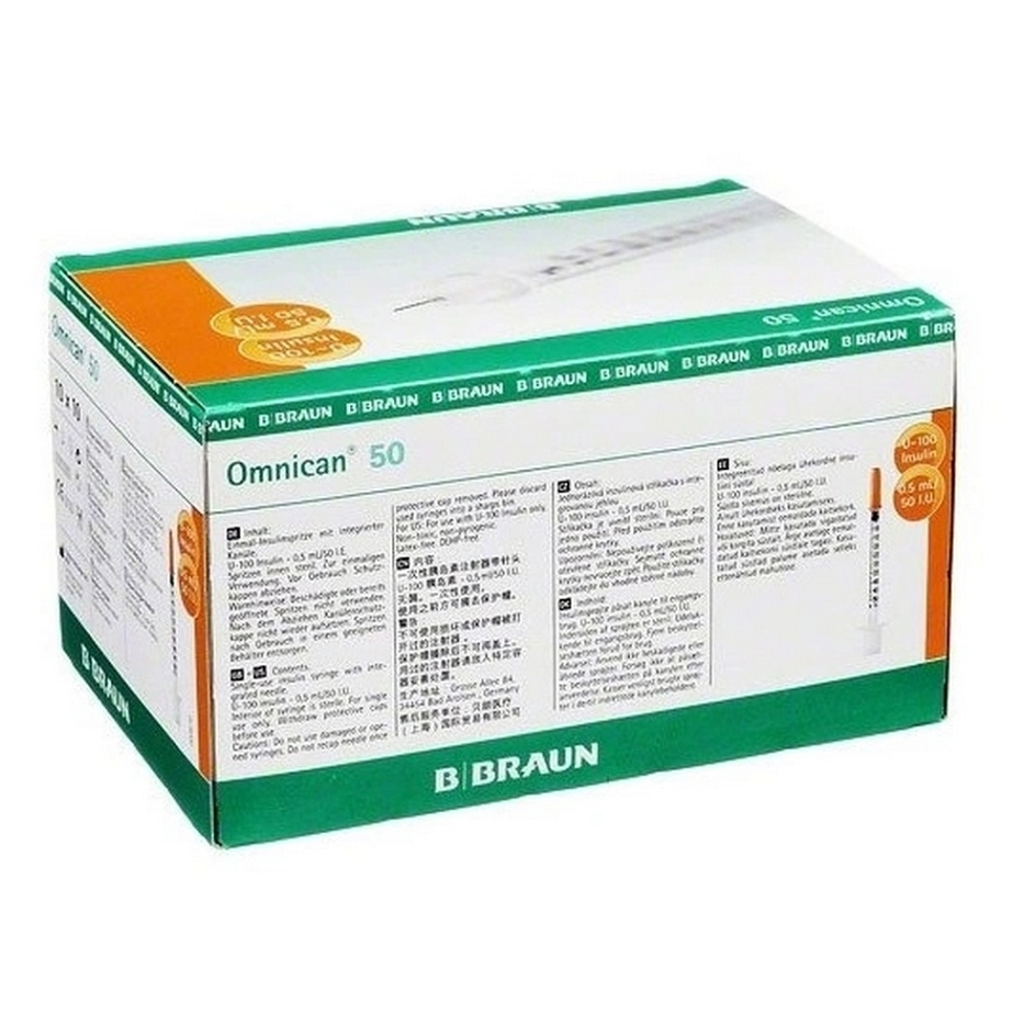E-shop Injekčná striekačka ins.0.5 ml / 50 IU Omnican 100 ks 915112