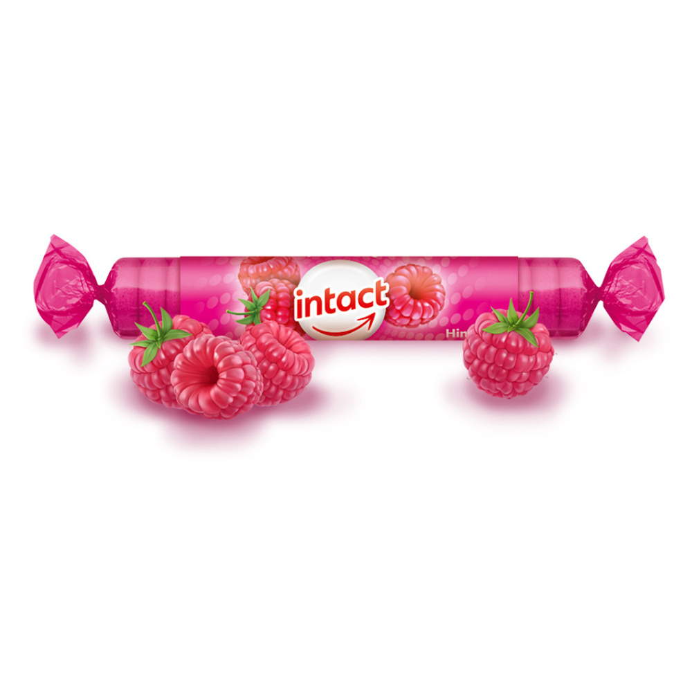 E-shop Intact hroznový cukr s vit.C malina 40g (rolička)