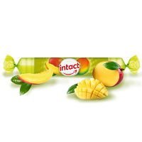Intact hroznový cukor s vitamínom C mango 40 g (rolička)