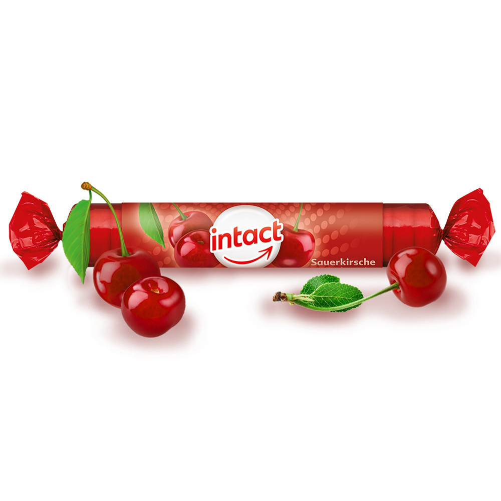 E-shop Intact hroznový cukor s vit.C čerešňa 40g (rolička)