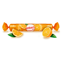 Intact hroznový cukor s vit.C pomaranč 40g (rolička