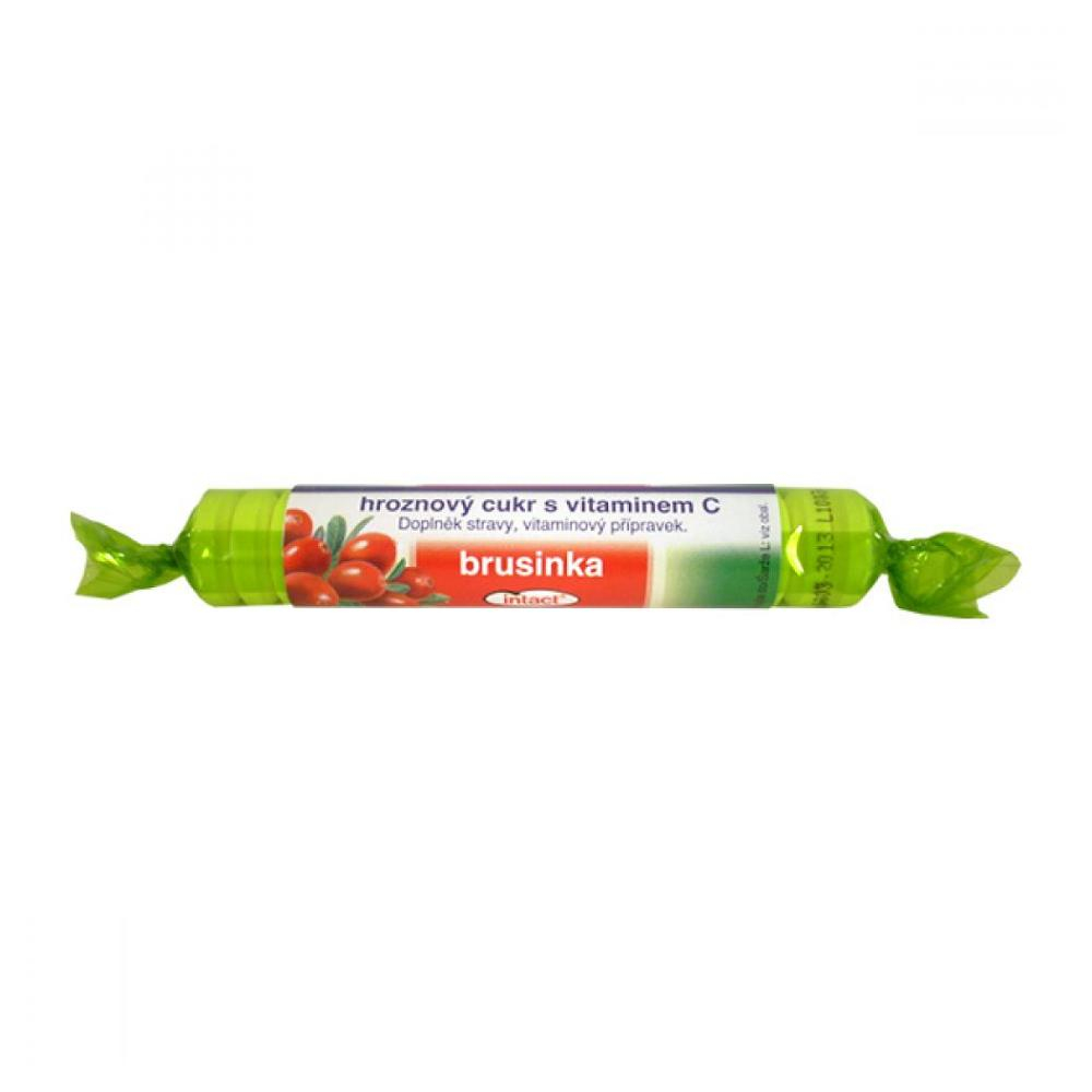 E-shop INTACT rolička hroznový cukor s vitamínom C Brusnica 40 g