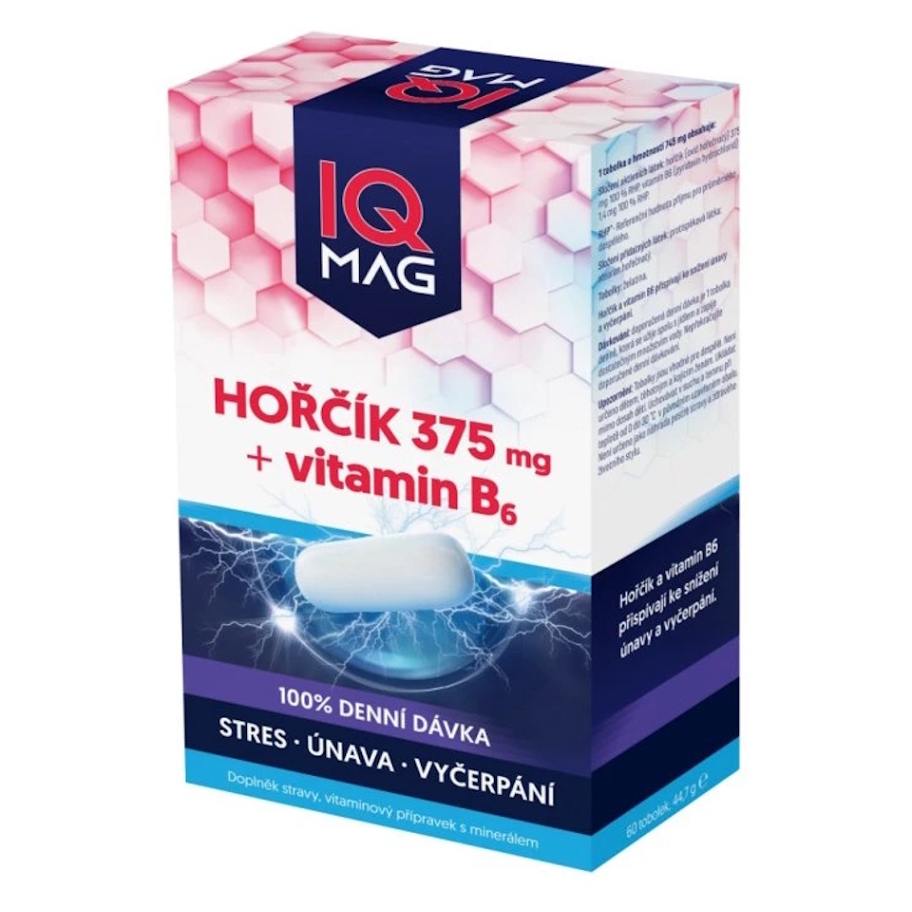 IQ Mag hořčík 375 mg + B6 + kys.listová 60 tabliet kúpite na Mojalekaren.sk