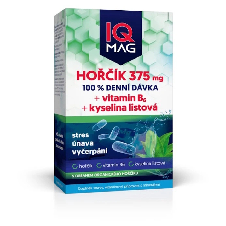 IQ MAG horčík 375 mg + B6 + kys. listová 60 kapsúl kúpite na Mojalekaren.sk