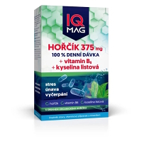 IQ MAG horčík 375 mg + B6 + kys. listová 60 kapsúl