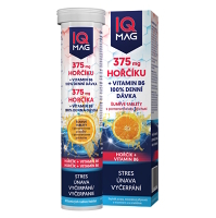 IQ MAG Horčík 375 mg + B6 pomaranč 20 šumivých tabliet