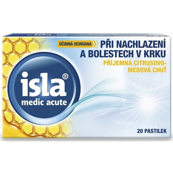 ISLA Medic acute citrus-med 20 pastiliek (Zdravotnícke pomôcky na bolesť v krku)