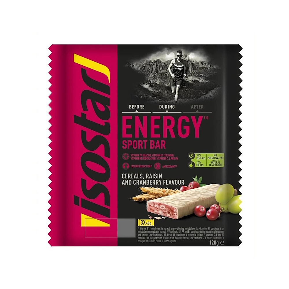 ISOSTAR Energy šport bar tyčinka brusnica 40 g