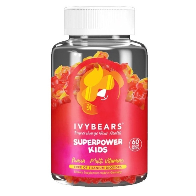 Ivy Bears Superpower Kids žuvacie medvedíky s multivitamínovým komplexom pre deti 60 ks