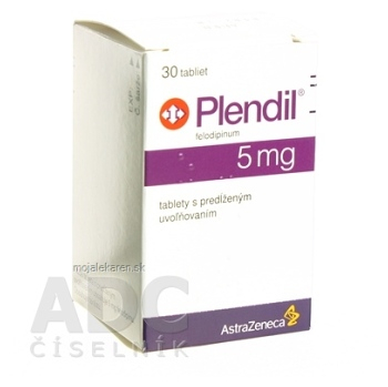 Plendil 5 mg tbl plg 5 mg (liek.HDPE) 1x30 ks (Lieky na predpis)
