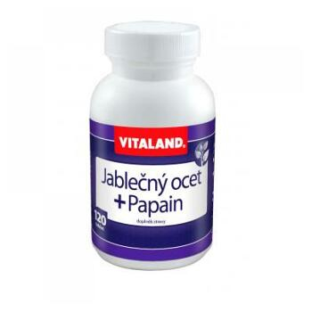 Vitaland Jablčný ocot + papain 120 tablet