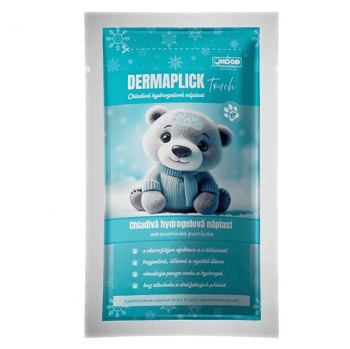 DERMAPLICK Touch chladivá hydrogélová náplasť 4,5 × 11 cm, 2 kusy (Náplasti dělené)
