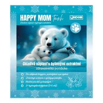 HAPPY MOM Touch chladivá náplasť s bylinnými extraktmi 5 × 5 cm 5 ks (Náplasti dělené)