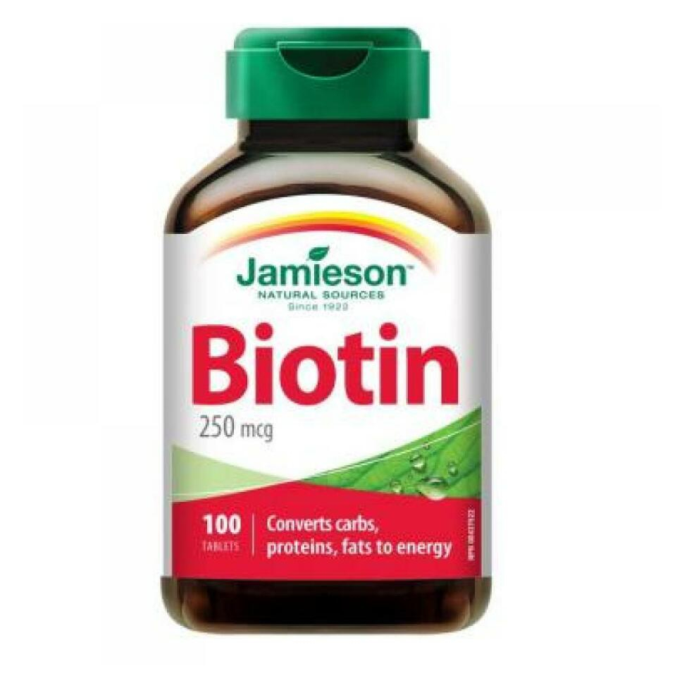 Jamieson Biotin 250 mcg tablety pre krásne vlasy, pleť a nechty 100 tbl kúpite na Mojalekaren.sk