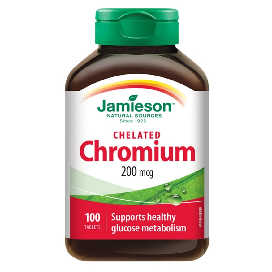 JAMIESON Chróm 200 μg v chelátovej forme 100 tabliet kúpite na Mojalekaren.sk