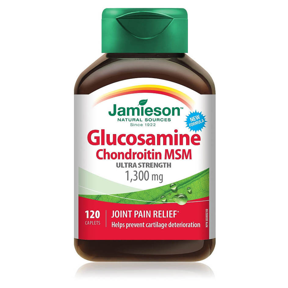 Jamieson Glukosamin Chondroitin MSM 1300 mg tablety na výživu kĺbov a chrupaviek 120 tbl